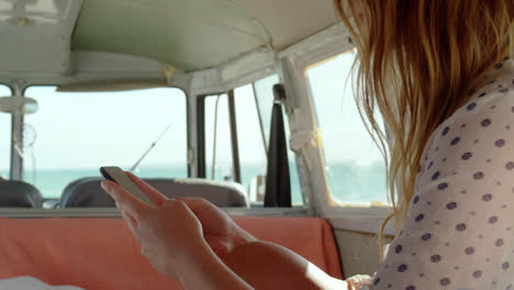 young woman using mobile phone 4k