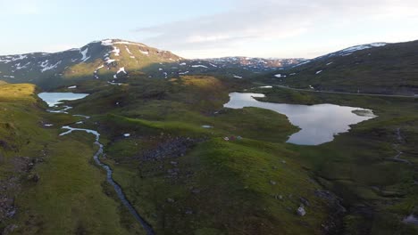 tents at campsite on top of vikafjell mountain