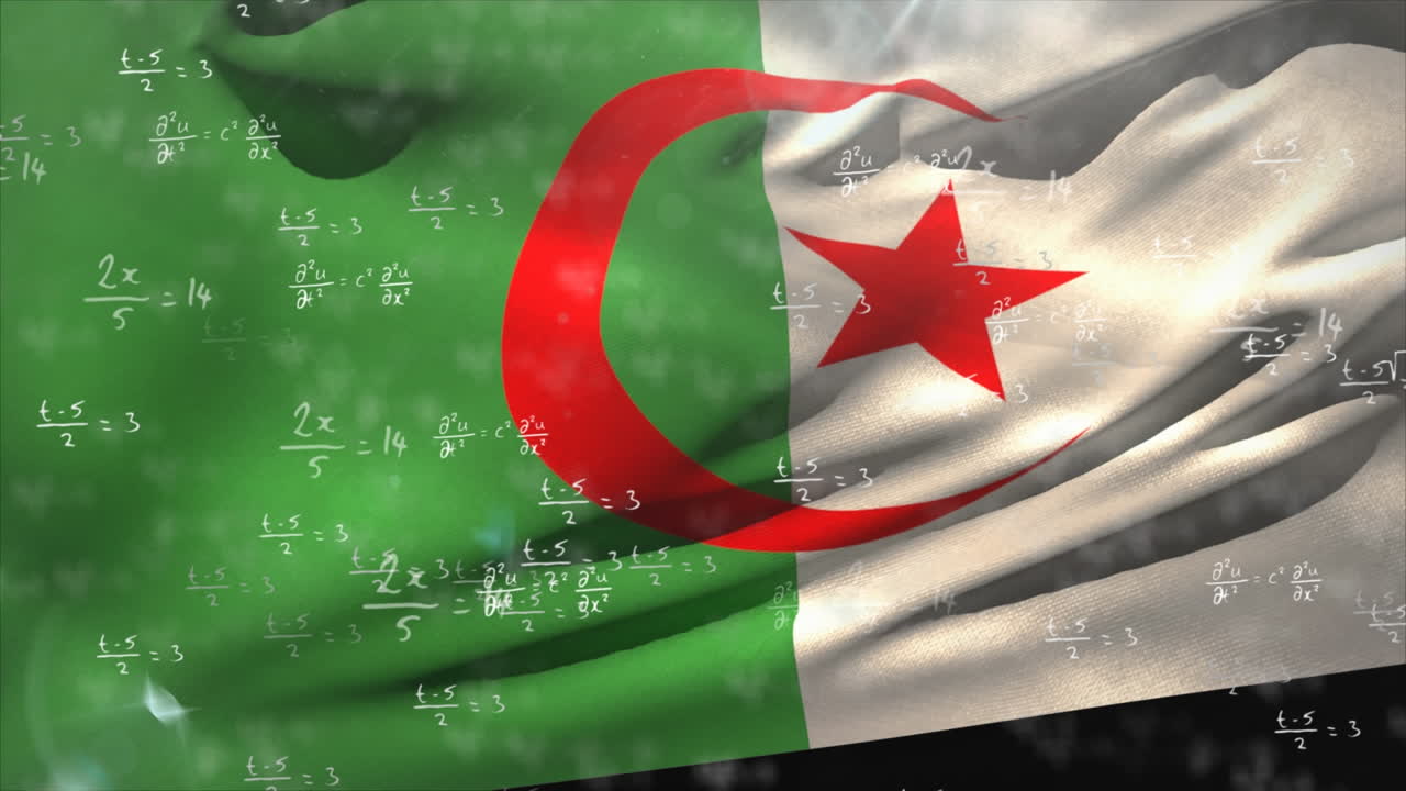 알제리의  ⁇ 발 위에서 데이터 처리의 애니메이션