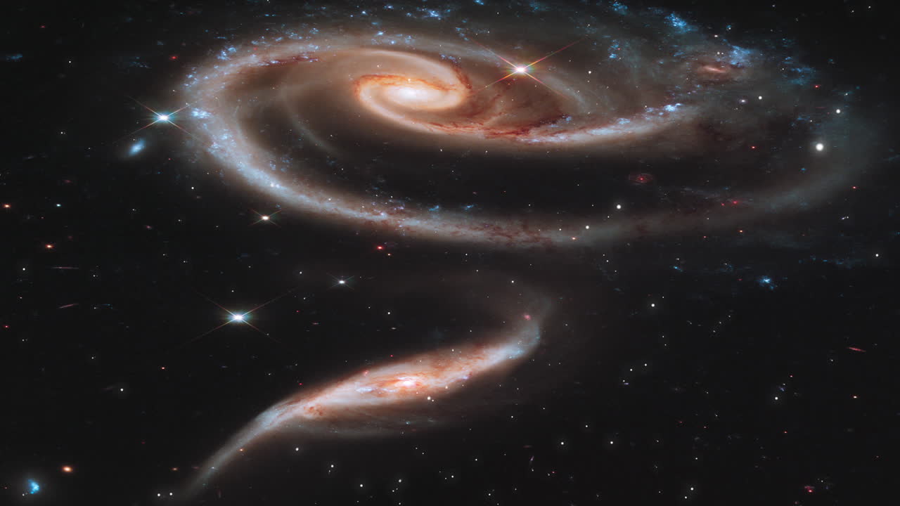 видеозапись вселенной или воздушного пролета