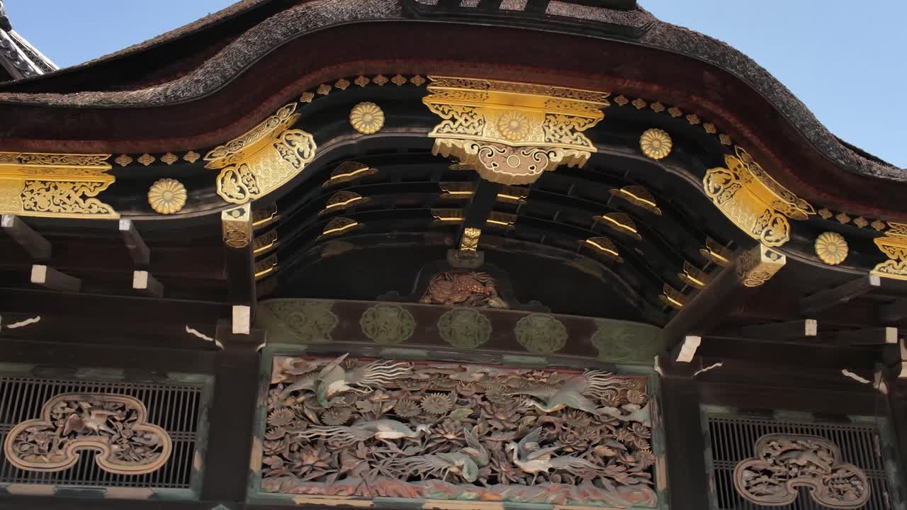 Nijō Castle Kara-mon Gate detailed view Kyoto, Japan Japanese architecture