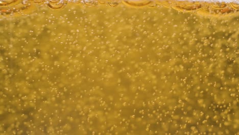 extreme close up champagne bubbles going up in slow motion, liquid detailed