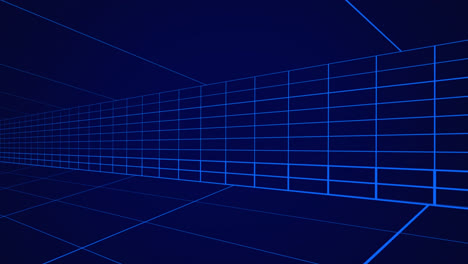 moving grid lines on blue background 4k