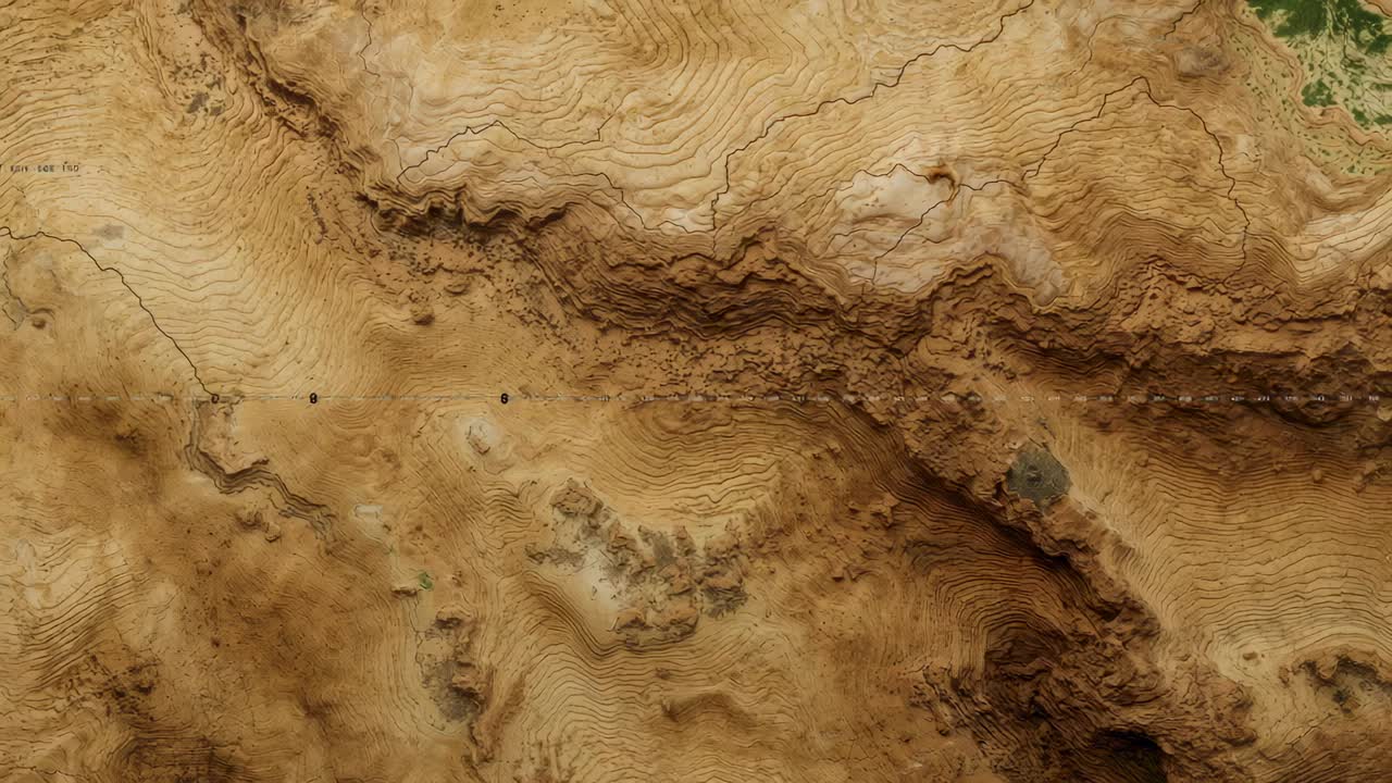 Drawing pale boundary, satellite map revealing outlined region with contour lines, isolating region