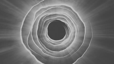 patrón circular abstracto en escala de gris
