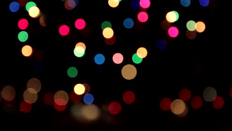 bokeh background. Blinking Garland Multicolored Abstract Blurred Background