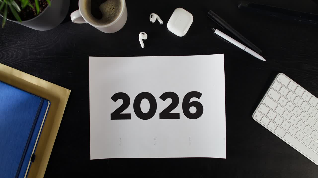 2026 Calendar on a Desk