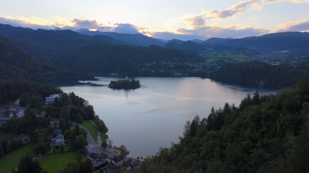Video con drone da Bled, Slovenia