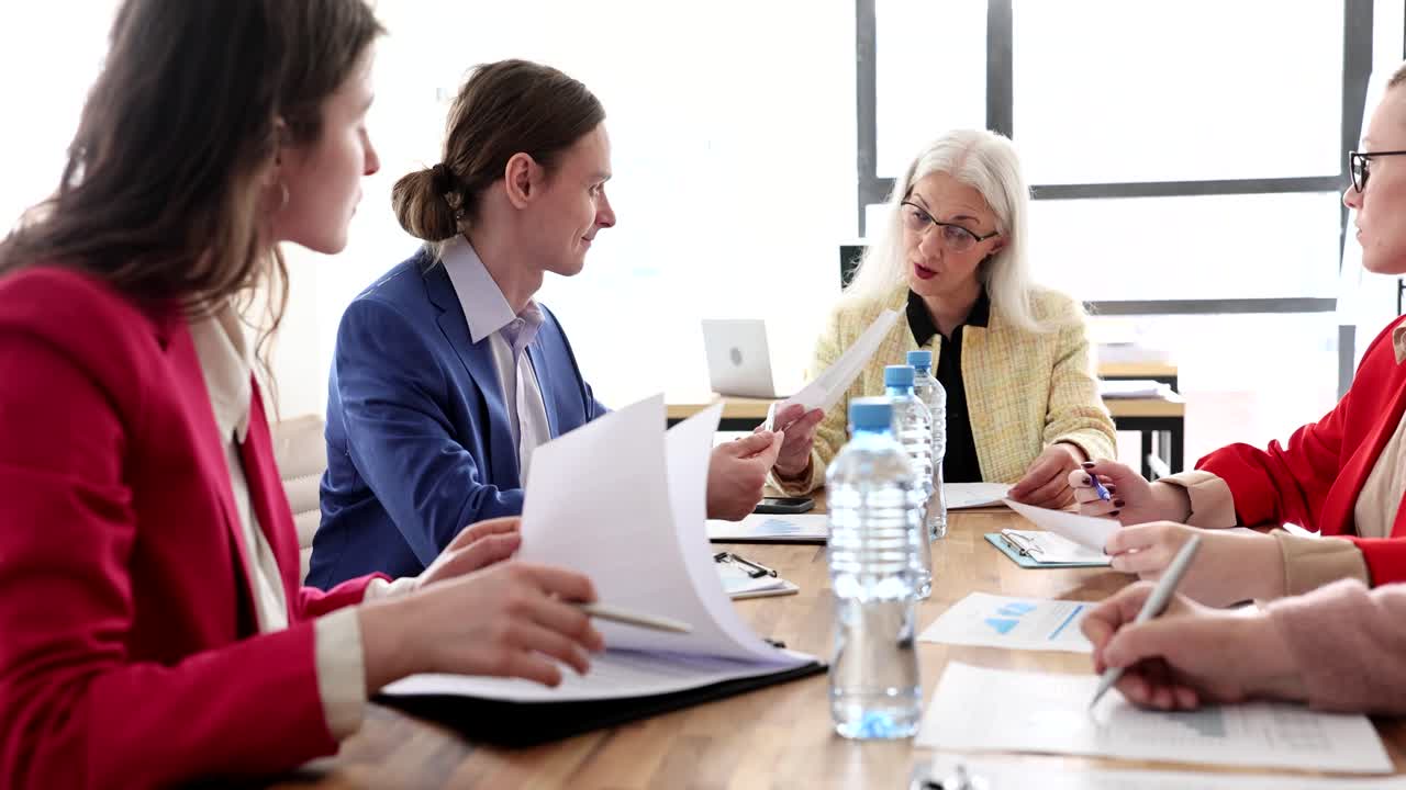 Business meeting with team collaboration