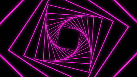 animación de cuadrados de neón sobre fondo negro