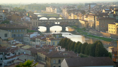 florence skyline - ponte vecchio bridge, italy