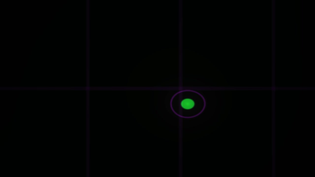 Abstract Digital Grid with Pulsing Green Light Orbs