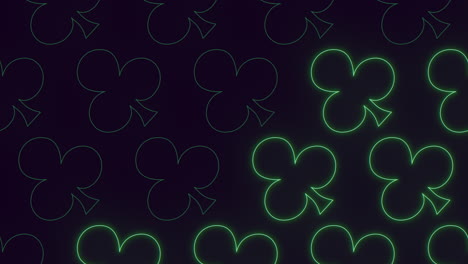 shining circles of fortune neon-green shamrock pattern