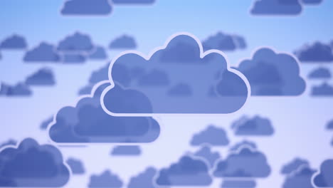 Conceptual-footage-of-flight-through-the-clouds-icons-in-abstract-space.-It-can-symbolize-the-cloud-computing,-data-storing-or-any-other-digital-functions-that-happen-in-virtual-clouds.-Loopable.-HD