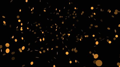 animation of a large amount of golden coins falling down on a black background-1