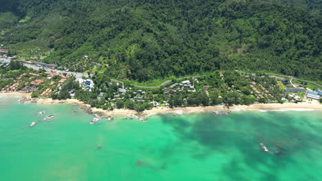 Stunning-view-of-turquoise-sea-on-coast-of-Khao-Lak,-Thailand