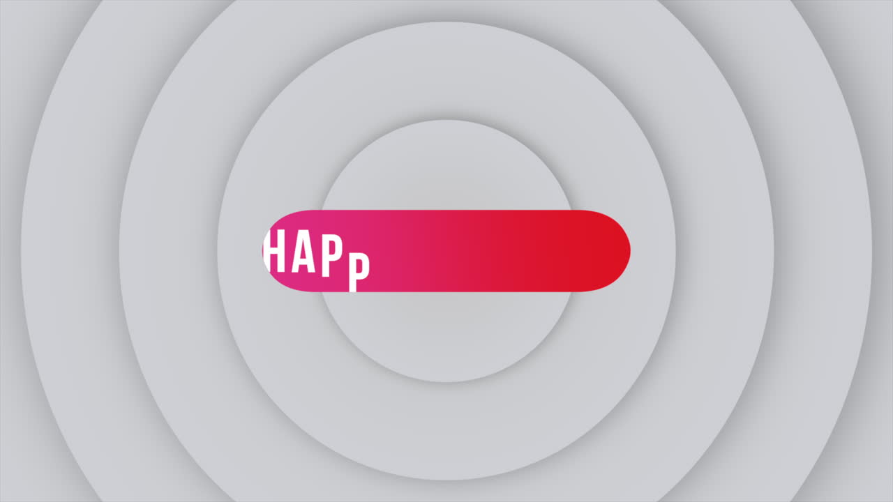 texto moderno de feliz año nuevo con anillos en gradiente blanco