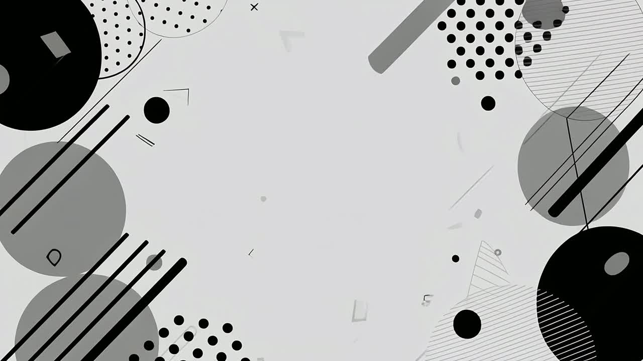 Sfondo moderno astratto geometrico per grafica in movimento in scala di grigi