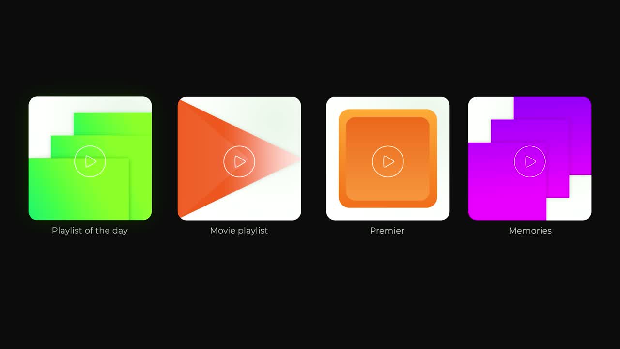 iconos de la lista de reproducción