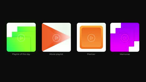 iconos de la lista de reproducción
