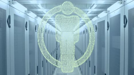 animation of human icon over servers