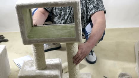 cat tree house condo assembly