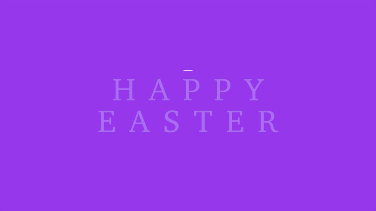 생동감 넘치는 부활절 축제 중간에 행복한 부활절 텍스트가 있는 보라색 배경