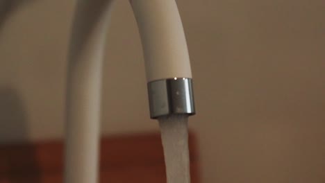 tap water flowing in slowmotion