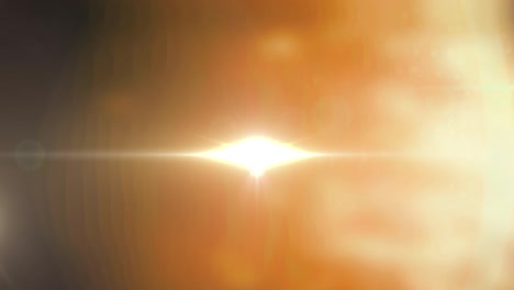 animación de un punto brillante sobre un fondo naranja