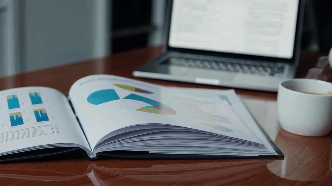 Business Documents and Coffee on Desk