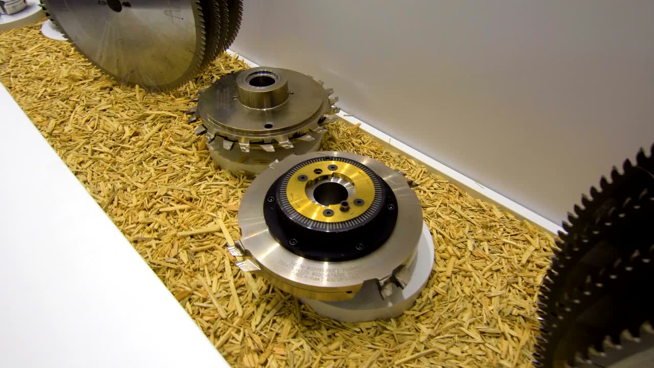 목재를 잘라내기 위한 다양한 종류의 도자기.