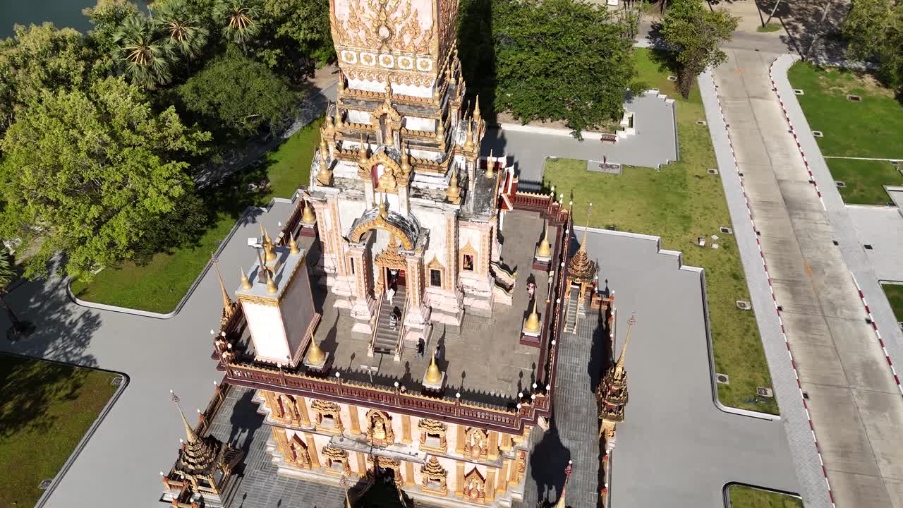 Aerial view of a beautiful temple
