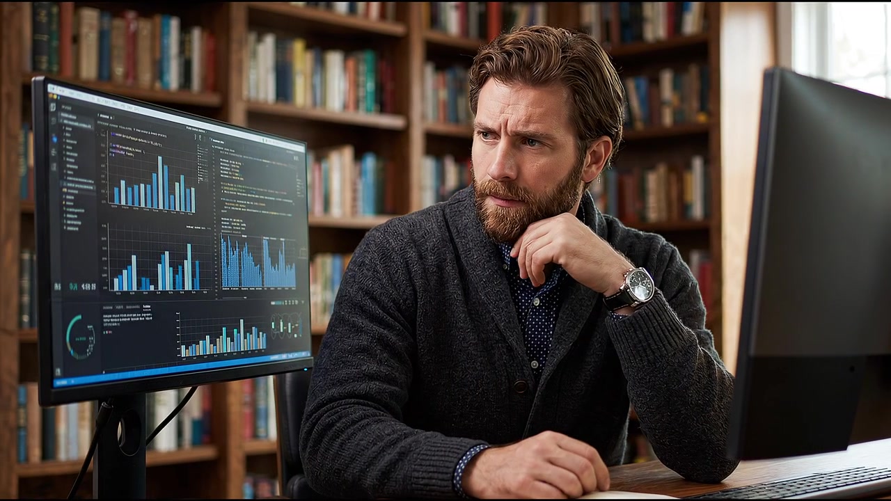 Business professional working on laptop in modern office with focused productivity