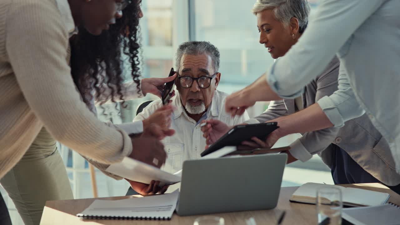 Stress, crisis and chaos with business man