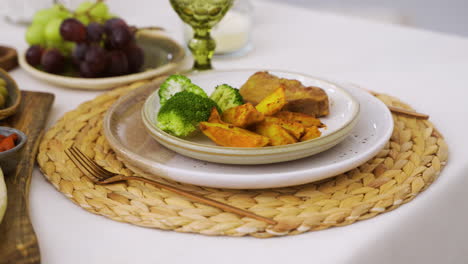 comida en el banquete de bodas