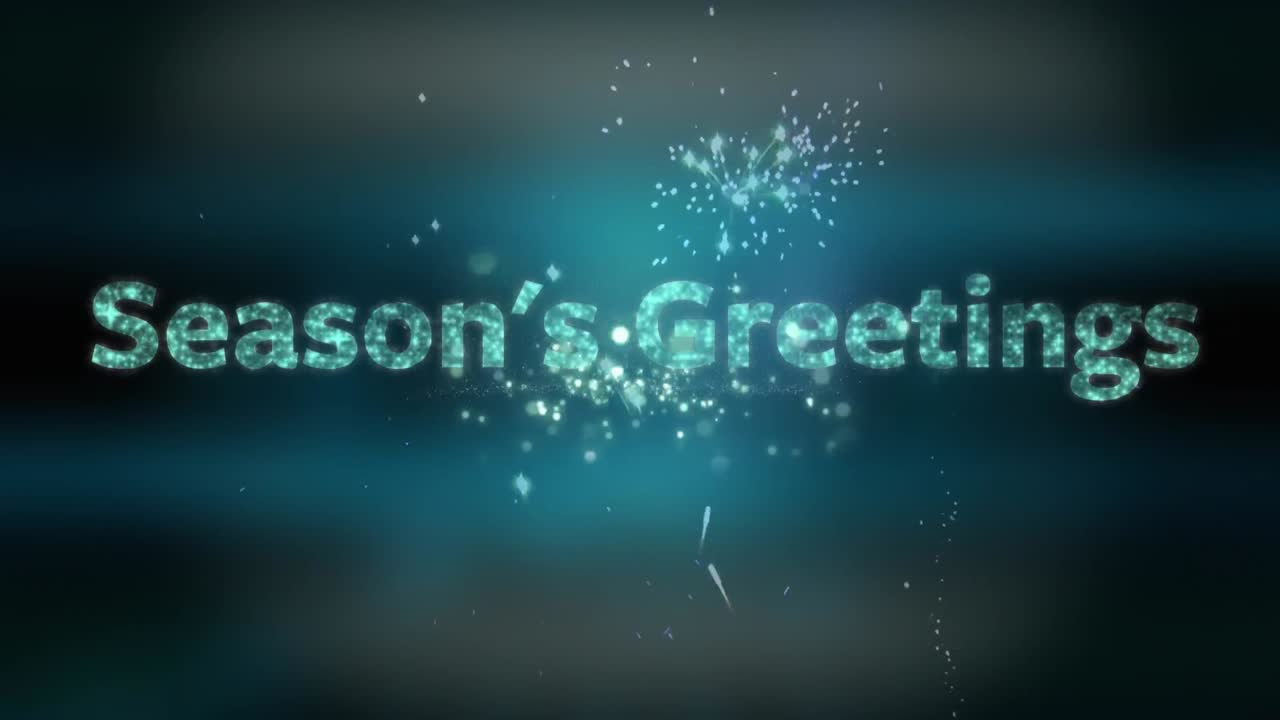 Seasons Greetings with glowing lights