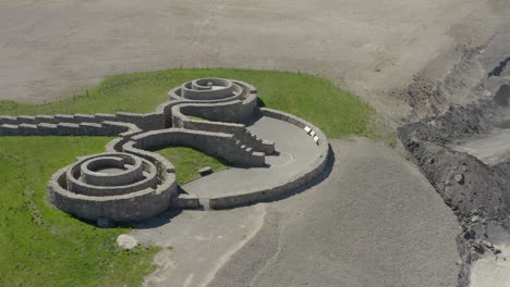 an aerial view of the coldstones cut public artwork near pateley bridge