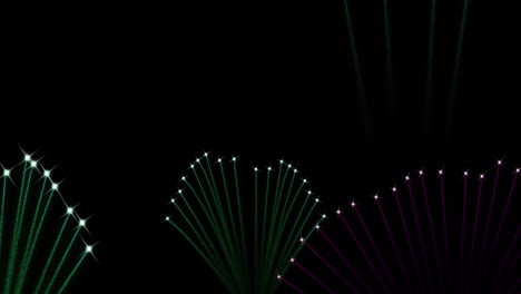 animation of fireworks on black background
