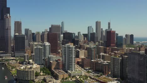 flying into downtown chicago
