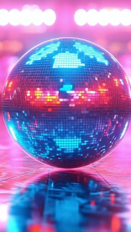 disco ball lights up the party. a shiny disco ball reflects colorful lights in a lively atmosphere filled with energy and excitement at a dance party.