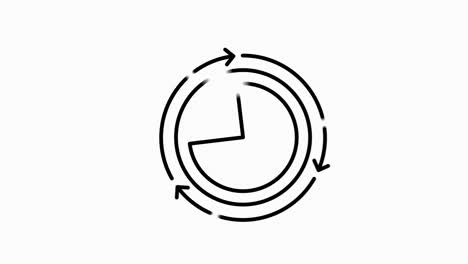 simple of time related motion gray line icon. contains such icons as timer, speed, alarm, restore, time management, calendar and more. motion graphic.