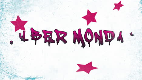 texto de introducción de animación lunes cibernético sobre fondo hipster y grunge con estrellas