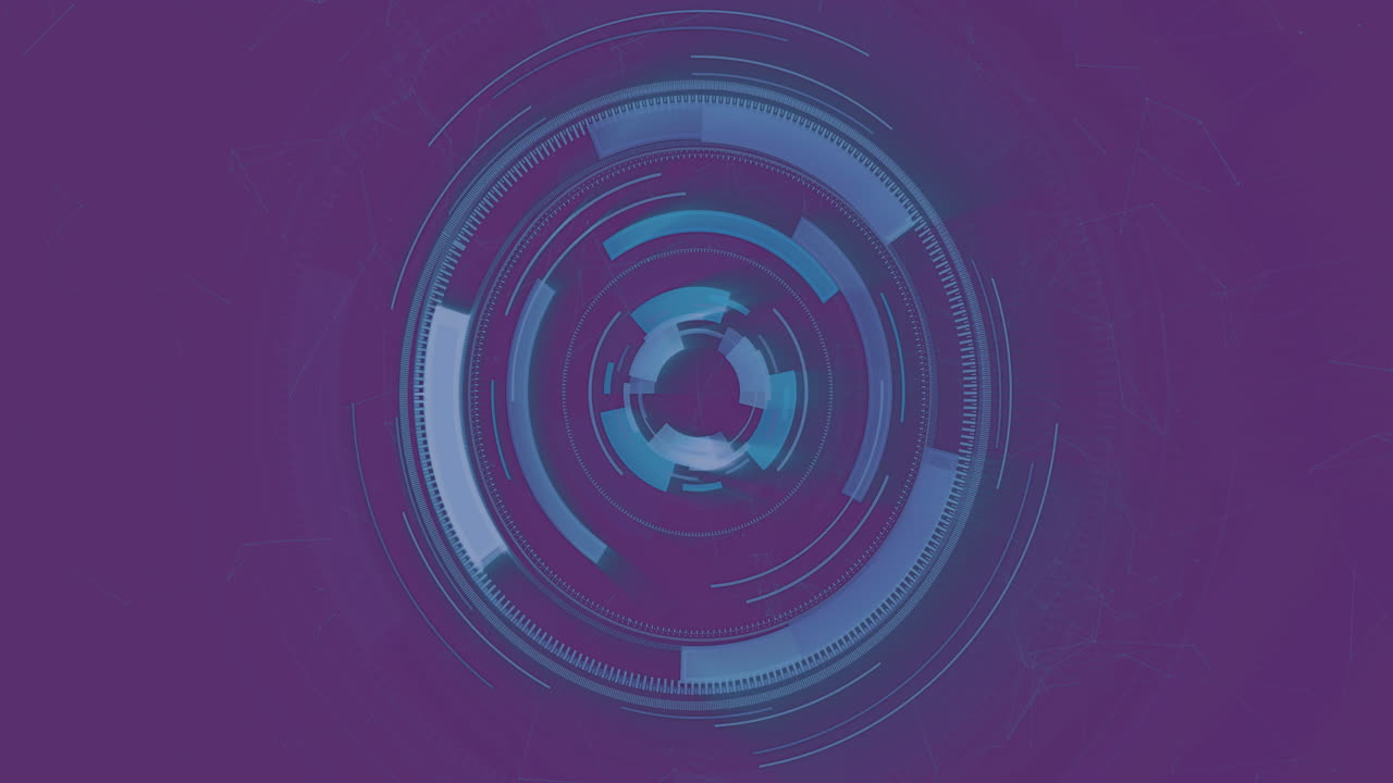 animación del escaneo del alcance sobre un fondo púrpura