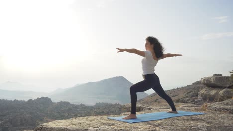 unrecognizable woman practicing balancing yoga asana in nature