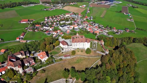 Flight-Over-Time:-Captivating-Drone-Views-of-the-Majestic-Castle-of-Gruyères