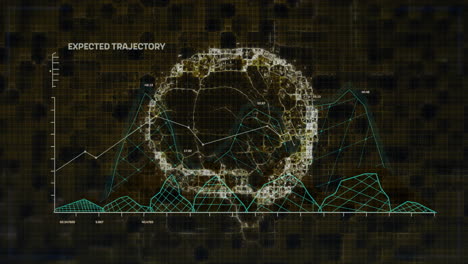 animation of data processing over human brain