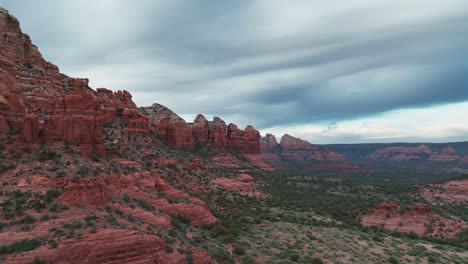 weathered red cliffs in sedona national park, arizona, usa