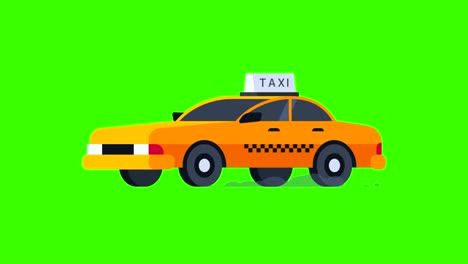 yellow taxi rides. transparent background.