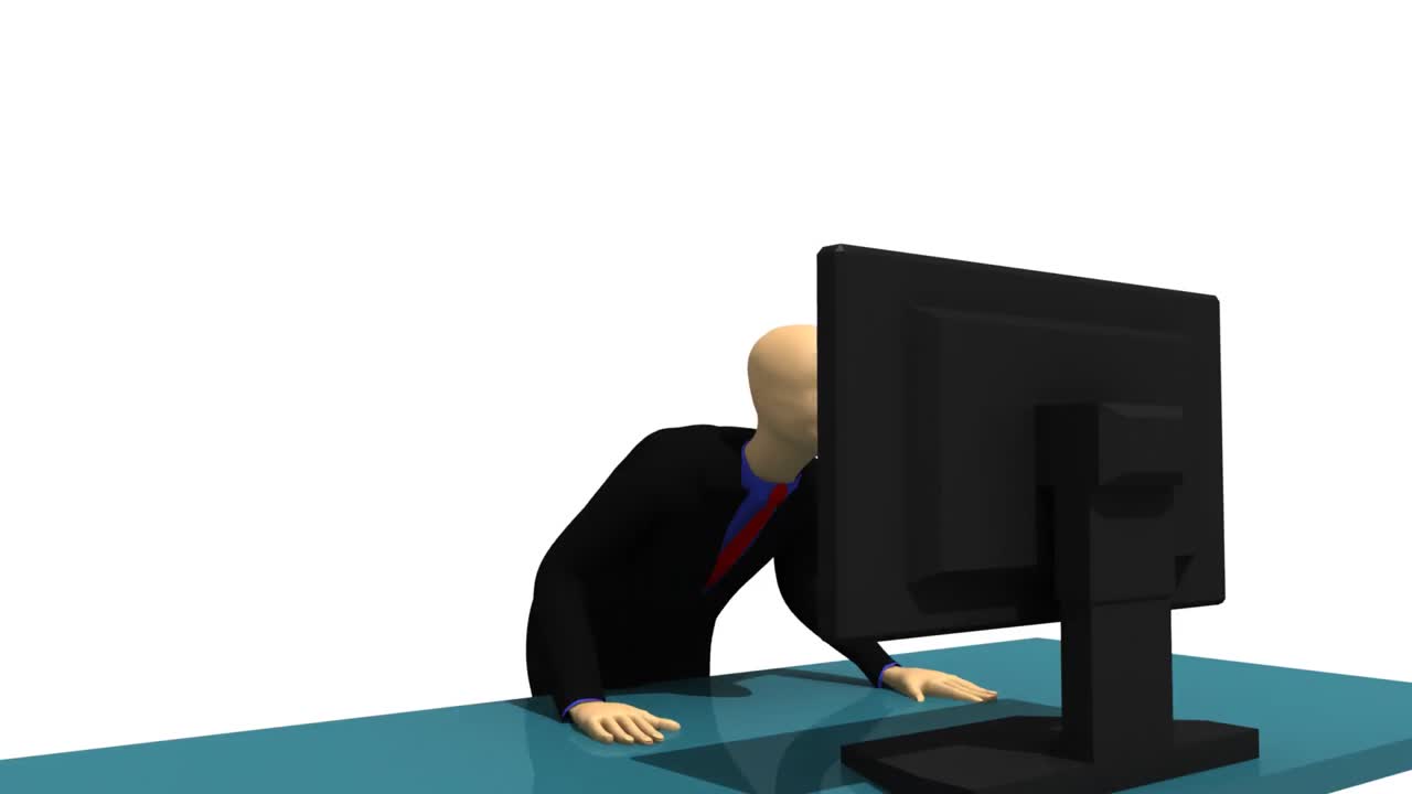 animierte grafiken, die einen begeisterten 3d-mann zeigen