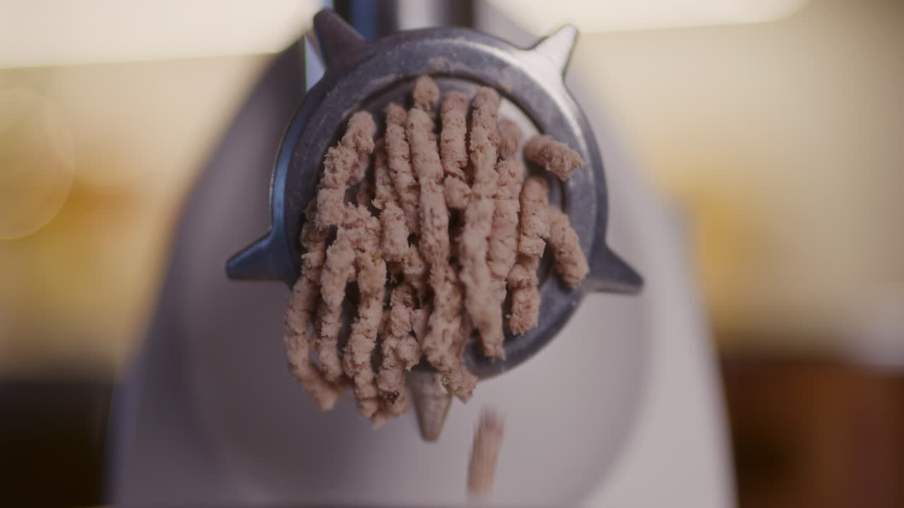 는 동안 은 고기 조각을 근접으로 는